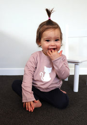 Merino Top - Cat Print - BBM9