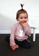 Merino Top - Cat Print - BBM9