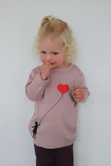 Merino Top - Heart Balloon Print - MT85