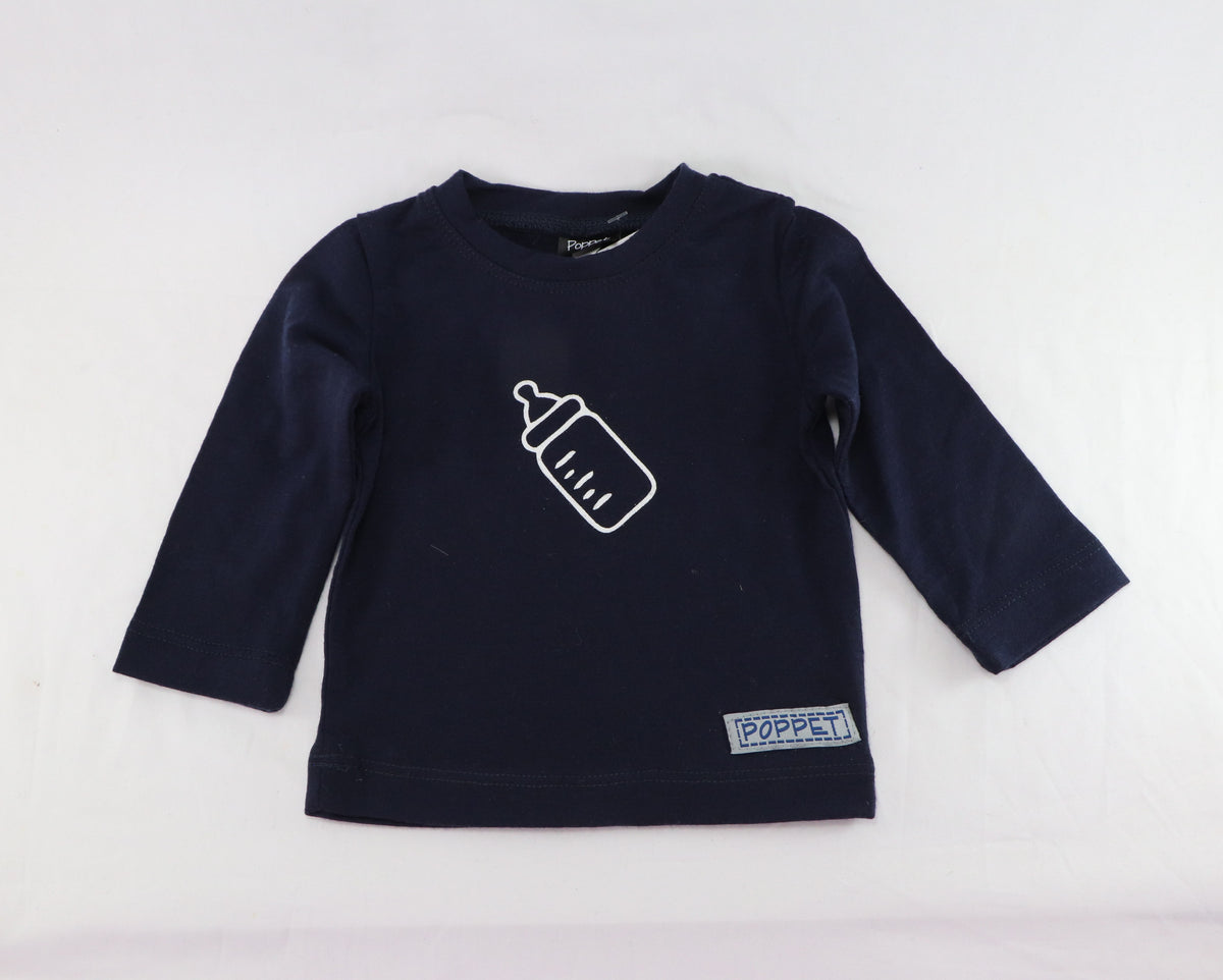 Merino Baby Top Bottle Print MBT3 poppetclothing